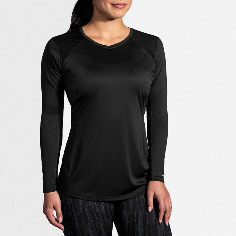 Brooks Stealth Camiseta Manga Longa Para Corrida Mulher Cinzentas (09748KBAS)